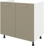haaus Corp Masca Chiuveta Lecce, 2 Usi, Taupe/Alb, 80 x 50 x 80 cm (LEC-006-TPE)