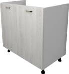 haaus Corp Masca Chiuveta Lecce, 2 Usi, Pin Alb/Alb, 80 x 50 x 80 cm (LEC-006-PIN)