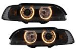 KITT Lightning Faruri Angel Eyes negre pentru BMW Seria 5 E39 1995-2000, set stanga-dreapta (SWB07XB)