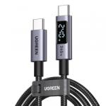 UGREEN Cablu Date si Incarcare USB-C - USB-C UGREEN 65866 Display, 240W, 1m, Gri (acc/376741)