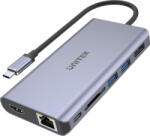 Unitek Hub USB-C Unitek D1056A 2x USB 3.1 HDMI DP RJ45 cititor SD (d1056a)