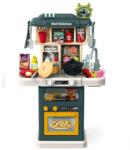  Bucatarie pentru copii WePro Store, circuit de apa real, cuptor si plita, sunete si lumini, accesorizata complet, 64 piese, Verde, 3 ani + (DF-89) Bucatarie copii