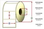 VALUE Tekercses THERMO címke 50x75mm 1200 db/tekercs (CIM50X75MM) (CIM50X75MM)