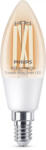 Philips Filament Candle, átlátszó, 4, 9 W (40 W-tal egyenértékű), C35, E14 (929003017621)