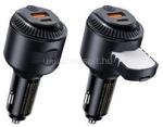 REMAX YATOY autós töltő USB+Type-C aljzat 60W, illatosító, FEKETE (REMAX_RCC353) (REMAX_RCC353)