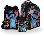 St. Majewski Stitch iskolatáska szett kihajtható tolltartóval - Black Aloha (679865-2-szett) (679865)