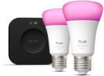 Philips Hue White and colour ambience Kezdőkészlet: 2 db E27-es színes okos fényforrás + Bridge Pro (929003853518)