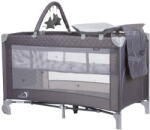 Chipolino Patut Pliabil Chipolino Luna cu Saltea de Infasat si Arcada Jucarii de la Nastere Maxim 15KG Ash Grey (KOSILU242AS)