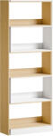 HOMCOM Bibliotecă de colț rotativă 350° cu 5 niveluri, raft extensibil în formă de L, 60-111x24x164cm, stejar | Aosom Romania (836-717V80AK) Biblioteca