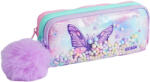 ECADA Penar etui cu 3 fermoare Ecada 78402M, Fluture, Mov (78402M) Penar