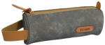 ECADA Penar etui cu 1 fermoar Ecada 78505GR, Gri cu detalii maro si fermoar auriu (78505GR) Penar