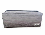 ECADA Penar etui cu 2 fermoare Ecada 78511, Gri/argintiu cu efect metalizat (78511) Penar