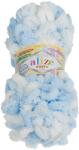 VLNIKA Bellatex fonal Puffy color 100 g - 5865 fehér, kék (13187)