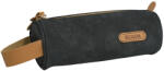 ECADA Penar etui cu 1 fermoar Ecada 78505N, Negru cu detalii maro si fermoar auriu (78505N) Penar
