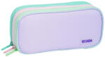 ECADA Penar etui cu 3 fermoare Ecada 78406L, Lila cu detalii pastel (78406L) Penar