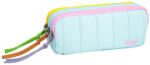 ECADA Penar etui cu 3 fermoare Ecada 78408, Albastru deschis cu detalii multicolore (78408) Penar