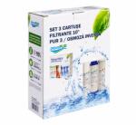 AquaPUR Cartuse filtrare apa Aquapur PUR3, carbune activ granular, pentru sistem filtrare, filtrare compusi organici, imbunatatire gust si miros, 8 l/min, 10 microni, 3 buc/pachet (AQUA07000810003) Filtru de apa bucatarie si accesorii