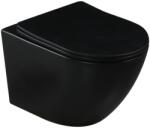INVENA TAVRO WC csésze, QFS soft-close ülőkével, matt fekete CE-71-005-Y (CE-71-005-Y)