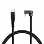 LogiLink CU0194 USB 2.0 Type-C to USB-C/M angled cable aluminum black 3m