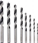 FRITZFURT Fa spirál fúró készlet 8 részes 3 mm, 4 mm, 5 mm, 6 mm, 7 mm, 8 mm, 9 mm, 10 mm Teljes hossz 175 mm Hengeres befogószár 1 készlet (2801-3008)