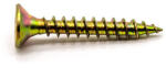 VISIMPEX Süllyesztett fejű faforgácslap csavar PZ, sárga 3, 5 x 45 mm (001-001-001-028)