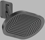 Hansgrohe Dus fix 370x220, 2jet, EcoSmart, cu brat de dus reglabil, antracit periat (Brushed Black Chrome), Axor ShowerSphere 39746340 39746340 (39746340)