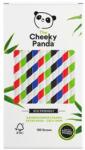 Cheeky Panda Szívószál, egyenes, bambusz, XL méret, 100 db, CHEEKY PANDA, vegyes színek (KHH915)