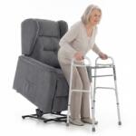 UNIZDRAV Fotoliu de masaj rabatabil COMFORT+, material textil antracit