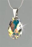 Art Crystella Nyaklánc, esőcsepp formájú, színjátszós fehér SWAROVSKI® kristállyal, 16mm, ART CRYSTELLA® (RSWL007)