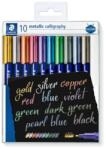 STAEDTLER Kalligrafikus marker készlet, STAEDTLER "8325", 10 különböző metál szín (TS8325TB10)