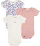 Petit Bateau Body pentru copii 3 BODIES US MC Petit Bateau roz 3 luni