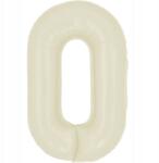 PartyBee Fólia lufi Szám 0 Krém Fehér Bézs 100cm Zero születésnapi héliumos lufi