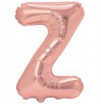 PartyPal Fólia lufi Z betű rózsaszín arany rose gold 40cm Felirat Betű Név