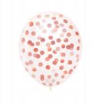PartyPal Lufik Átlátszó Konfetti Rose Gold Rózsaszín Arany 30cm