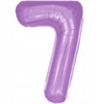 PartyBee Fólia lufi Szám 7 Lila 100cm 7 Éves héliumos lufi