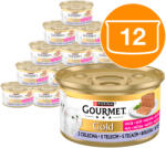 Gourmet Purina Gourmet Gold Kitten nedves macskaeledel borjúhússal 12x85g