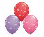 Qualatex Boho Rainbows&Hearts nyomott mintás lufi 28cm 25db