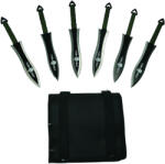 Depox Set sase cutite de aruncat DEPOX®, Army Fury, otel inoxidabil, 19 cm (0685)