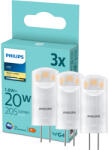 Philips 3x G4 LED kapszula izzó, 1.8W = 20W 205lm 2700K meleg fényű 12V Essential Philips (8720169300651)