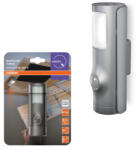 OSRAM Kültéri LED lépcsővilágító lámpatest, elemes, mozgás- és alkonyérzékelővel, 0.35W 4000K semleges fényű 10lm, ezüst IP54 NIGHTLUX Osram (4099854530975)