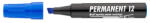 ICO Alkoholos marker, 1-4 mm, vágott, ICO "Permanent 12", kék (TICP12K) - papirtar