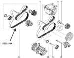 Original Renault Pompa apa + Set curea transmisie cu caneluri ORIGINAL RENAULT 117203336R (117203336R)