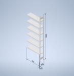  Horganyzott, teljes fémből készült STOW állvány 300x100x30 cm - 8 polc, teherbírás 1280 kg - KIEGÉSZÍTŐ MODUL