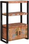 vidaXL Raft cu usi Maro 72 x 33 x 110 cm Lemn masiv recuperat si metal GartenMobel Dekor (4104771) Biblioteca
