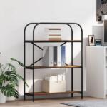 vidaXL Raft pentru carti Stejar afumat 80 x 30 x 109 cm Lemn compozit GartenMobel Dekor (879847) Biblioteca