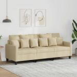 vidaXL Canapea cu 3 locuri, crem, 180 cm, material textil GartenMobel Dekor (359277) Canapea