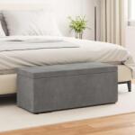 vidaXL Taburet Gri închis 101 x 41 x 40 cm Catifea si lemn stratificat GartenMobel Dekor (876796)