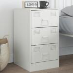 vidaXL Noptiera, alb, 34, 5x39x62 cm, otel GartenMobel Dekor (841785)