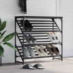 vidaXL Suport pantofi, negru, 90x30x85 cm, lemn prelucrat GartenMobel Dekor (833428) Pantofar