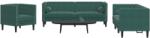 vidaXL Set canapele Chesterfield cu perne rulou 3 piese verde catifea GartenMobel Dekor (3209283) Canapea